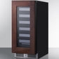 Summit SDHW1532PNRLHD 15" Wide Built-in Wine Cellar (panel Not Included)