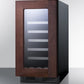 Summit CL18WCPNR 18" Wide Built-in Wine Cellar (panel Not Included)