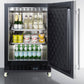 Summit SCR610BLSDRI 24" Wide Built-in Mini Reach-in Beverage Center With Dolly