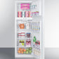 Summit FF946WLLF2 22" Wide Top Mount Refrigerator-freezer