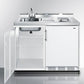 Summit C48ELGLASSPUMPMB 48" Wide Mobile All-in-one Kitchenette, No Plumbing Needed