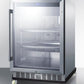 Summit SCR611GLOSRI 24" Wide Outdoor Mini Reach-in Beverage Center With Dolly