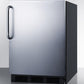 Summit CT663BKBISSTB 24" Wide Built-in Refrigerator-freezer