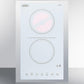 Summit CR2B15T2WTK15 15" Wide 115v 2-burner Radiant Cooktop