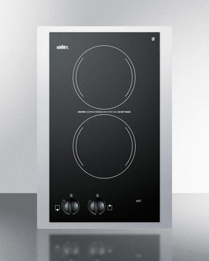 Summit CR2110TK15 15" Wide 115v 2-burner Radiant Cooktop