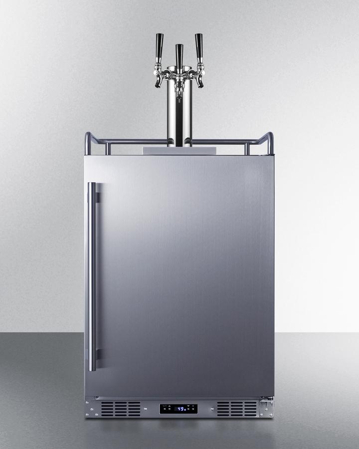 Summit SBC683OSTRIPLE 24" Wide Built-in Outdoor Beer Kegerator