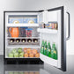 Summit CT663BKBISSTB 24" Wide Built-in Refrigerator-freezer