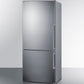 Summit FFBF284SSIMLHD 28" Wide Bottom Freezer Refrigerator