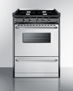 Summit TNM6107BRW 24" Wide Gas Range, Open Burners