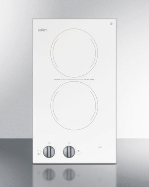Summit CR2110WHE 12" Wide 115v 2-burner Radiant Cooktop
