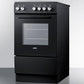 Summit REXT20BL 20" Wide Electric Smooth-top Range