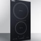 Summit SINCH230V2B 12" Wide 208-240v 2-zone Induction Cooktop With Safety Shutoff