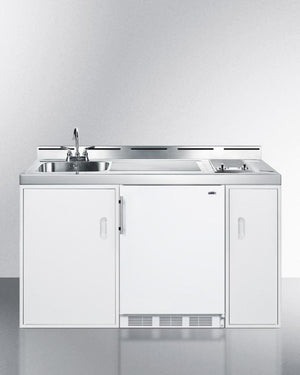Summit C60ELGLASS 60" Wide All-in-one Kitchenette