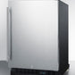 Summit SCR610BLSDRI 24" Wide Built-in Mini Reach-in Beverage Center With Dolly