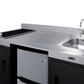 Summit CK55ADASINKR 54" Wide All-in-one Kitchenette, ADA Counter Height