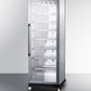 Summit SCR1401RICSS 24" Wide Mini Reach-in Beverage Center With Dolly