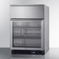 Summit SCR615TDCSS 24" Wide Built-in Commercial Beverage Refrigerator With Top Drawer