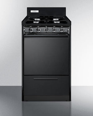 Summit TNM1107C 20" Wide Gas Range, Open Burners