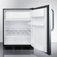 Summit CT663BKBISSTB 24" Wide Built-in Refrigerator-freezer