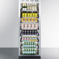 Summit SCR1401RICSS 24" Wide Mini Reach-in Beverage Center With Dolly
