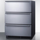 Summit SP6DS3D 24" Wide Built-in 3-drawer All-refrigerator