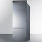 Summit FFBF279SSXH72LHD 28" Wide Bottom Freezer Refrigerator