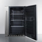 Summit SPR196OS24 Shallow Depth 24" Wide Outdoor Built-in All-refrigerator With Slide-out Storage Compartment