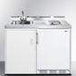 Summit C48ELGLASSPUMPMB 48" Wide Mobile All-in-one Kitchenette, No Plumbing Needed