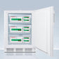 Summit VT65MLVAC456ADA 24" Wide Built-in All-freezer, Certified To Nsf/ansi 456 Standard for Vaccine Storage, ADA Compliant