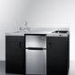 Summit CK55ADASINKL 54" Wide All-in-one Kitchenette, ADA Counter Height