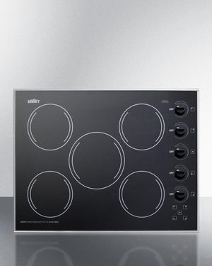 Summit CR5B273B 27" Wide 230v 5-burner Radiant Cooktop
