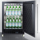 Summit SCR610BLSDRI 24" Wide Built-in Mini Reach-in Beverage Center With Dolly