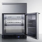 Summit SCR615TDCSS 24" Wide Built-in Commercial Beverage Refrigerator With Top Drawer