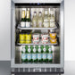 Summit SCR611GLOSRI 24" Wide Outdoor Mini Reach-in Beverage Center With Dolly