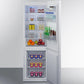 Summit FFBF121W 24" Wide Bottom Mount Refrigerator-freezer