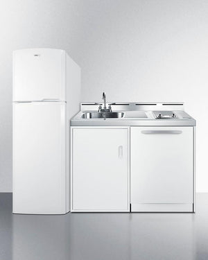 Summit ACKDW721G 71" Wide All-in-one Kitchenette With Dishwasher