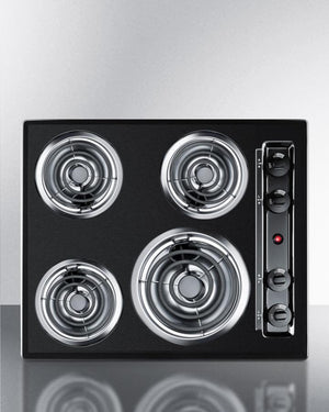Summit TEL03 24" Wide 4-burner Coil Cooktop