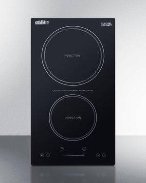 Summit SINC2B115 12" Wide 115v 2-zone Induction Cooktop, Cord Included