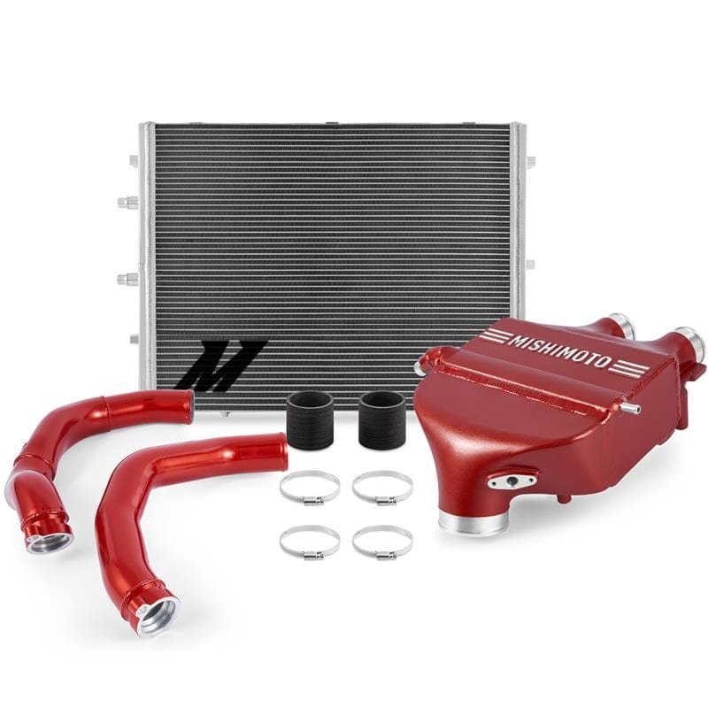 Mishimoto Sakhir Orange Metallic Mishimoto Air-To-Water Intercooler Power Pack (Color Matched) - BMW / F8X / M4 / M3 / M2 Competition MMB-F80-PPCSO