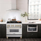 ZLINE Autograph Edition 36 in. 4.6 cu. ft. Legacy Dual Fuel Range with 6 Burner Gas Cooktop and Electric Convection Oven in DuraSnow® Stainless Steel and Polished Gold Accents (RASZ-SN-36-G)