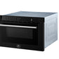 FORNO Espresso Capoliveri 24" 1.2 cu. ft. Built-In Microwave Drawer in Black with Silver Handles, FMWDR3000-24BLK