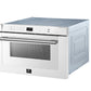 FORNO Espresso Capoliveri 24" 1.2 cu. ft. Built-In Microwave Drawer in White with Silver Handles, FMWDR3000-24WHT