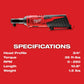 Milwaukee 2457-20 M12 Cordless 3/8" Ratchet, Bare Tool