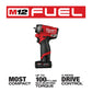 Milwaukee 2552-22 M12 FUEL Stubby 1/4" Impact Wrench Kit