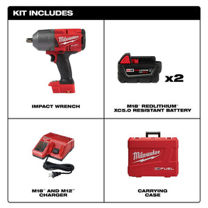 Milwaukee 2766-22R M18 Fuel High Torque Impact Wrench w/ Pin Detent Kit