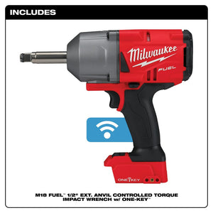 Milwaukee 2769-20 M18 FUEL 1/2" Ext. Anvil Controlled Torque Impact Wrench w/ONE-KEY, Bare Tool