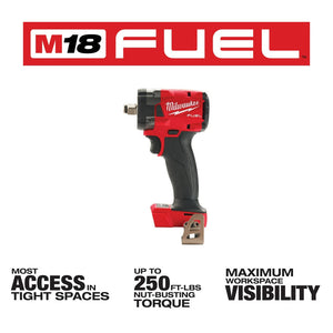 Milwaukee  2855-20 M18 FUEL™ 1/2" Compact Impact Wrench w/ Friction Ring, Bare Tool