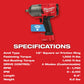 Milwaukee 2863-20 M18 FUEL ONE-KEY High Torque Impact Wrench 1/2" Friction Ring, Bare