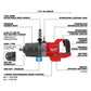 Milwaukee 2868-20 M18 FUEL 1" D-Handle High Torque Impact Wrench w/ ONE-KEY, Bare