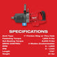 Milwaukee 2868-20 M18 FUEL 1" D-Handle High Torque Impact Wrench w/ ONE-KEY, Bare